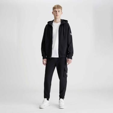  Calvin Klein Jeans Monologo Badge Erkek Siyah Eşofman Altı
