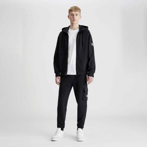  Calvin Klein Jeans Monologo Badge Erkek Siyah Eşofman Altı