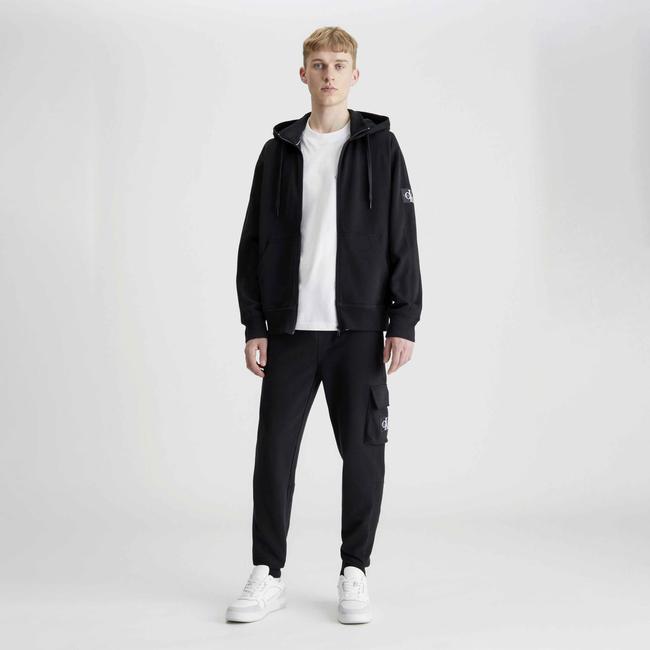  Calvin Klein Jeans Monologo Badge Erkek Siyah Eşofman Üstü