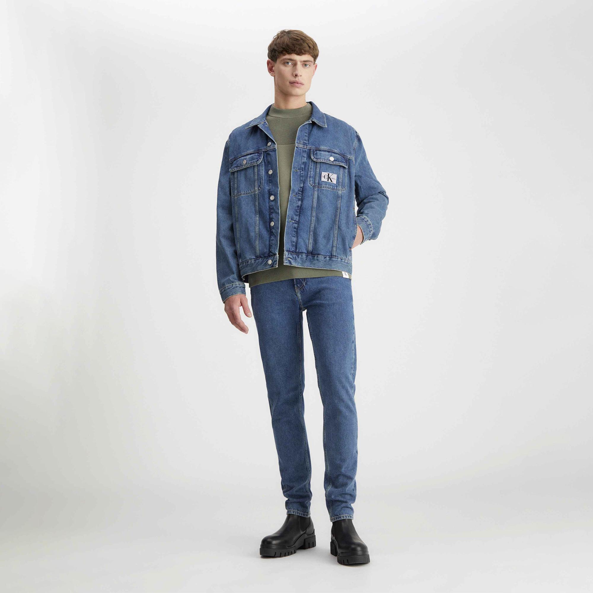 Calvin Klein Jeans Erkek Mavi Ceket