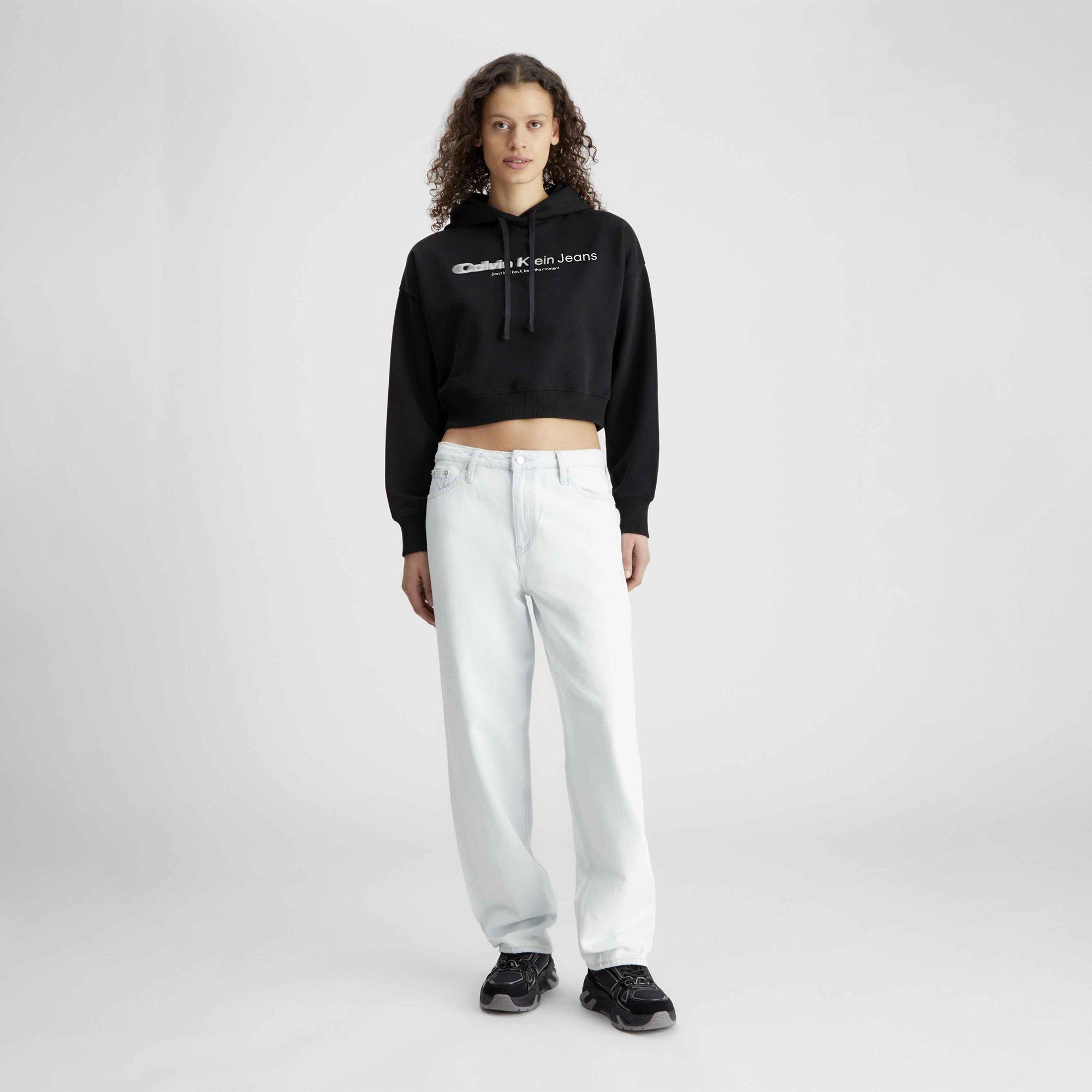Calvin Klein Jeans Second Skin Kadın Siyah Sweatshirt