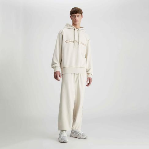  Calvin Klein Jeans Monologo Erkek Bej Sweatshirt