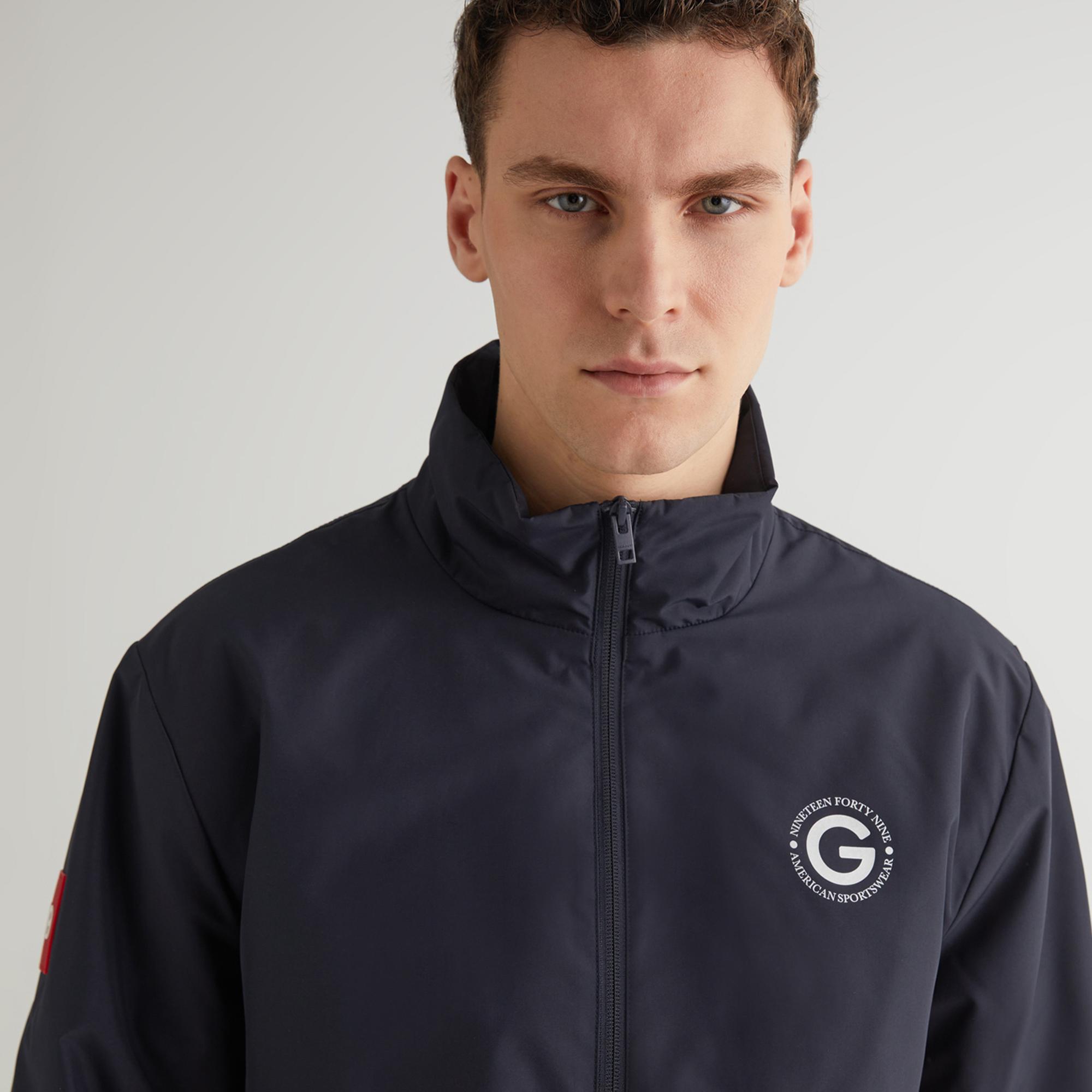 GANT Erkek Lacivert Dik Yaka Logolu Ceket