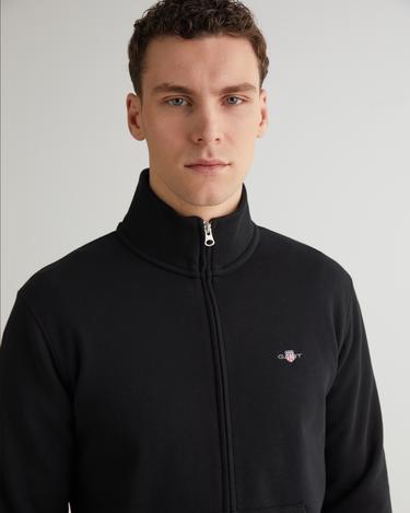  GANT Erkek Siyah Regular Fit Fermuarlı Sweatshirt