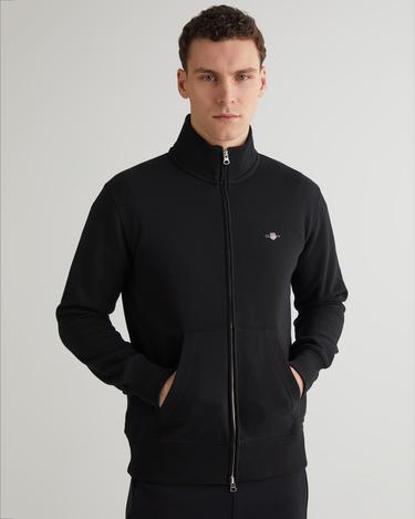  GANT Erkek Siyah Regular Fit Fermuarlı Sweatshirt