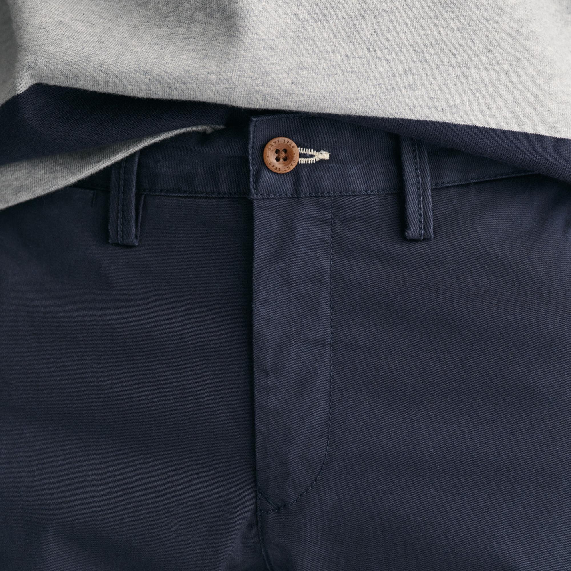 GANT Erkek Lacivert Slim Fit Chino Pantolon