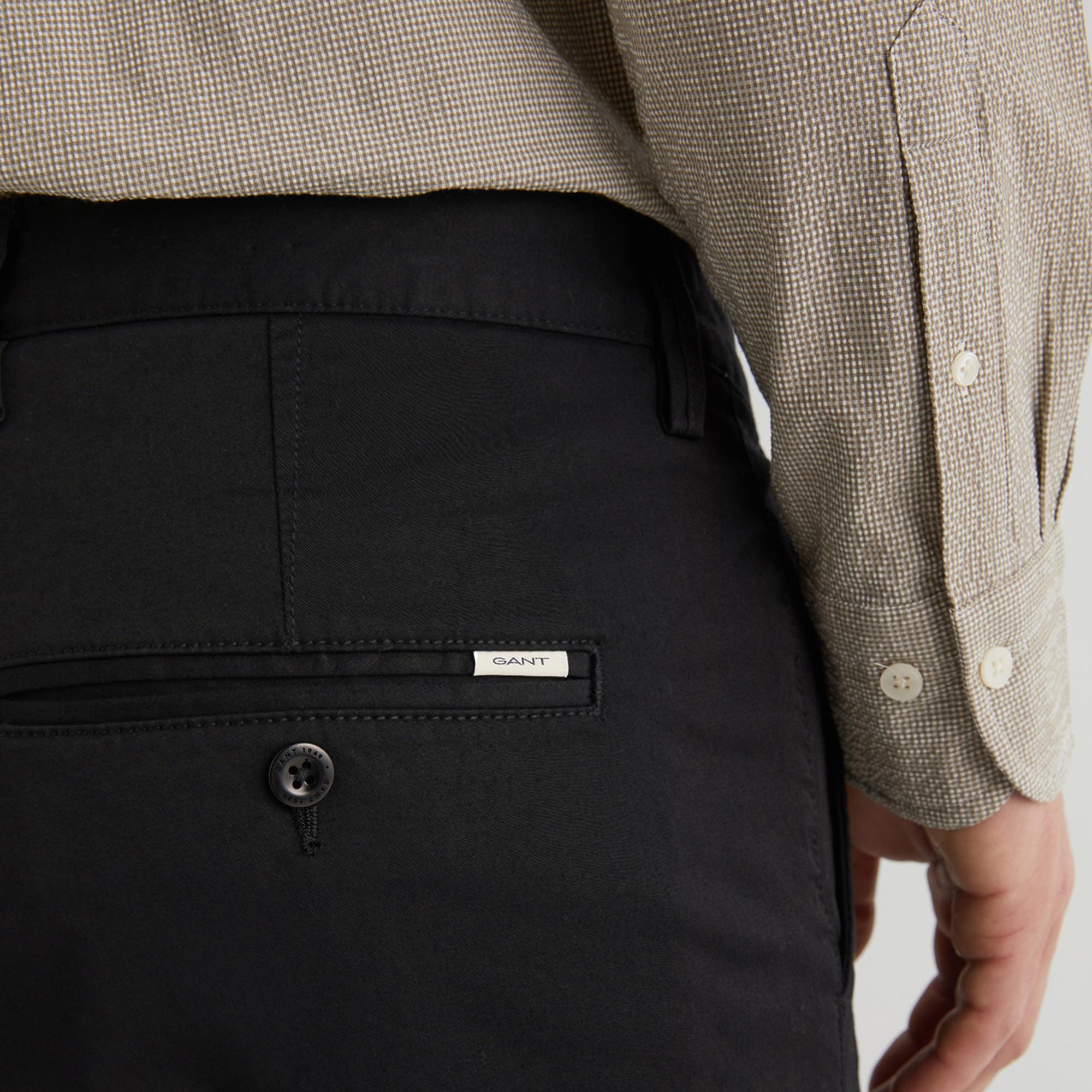 GANT Erkek Siyah Slim Fit Chino Pantolon