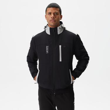  Erkek Kapüşonlu Siyah Mont