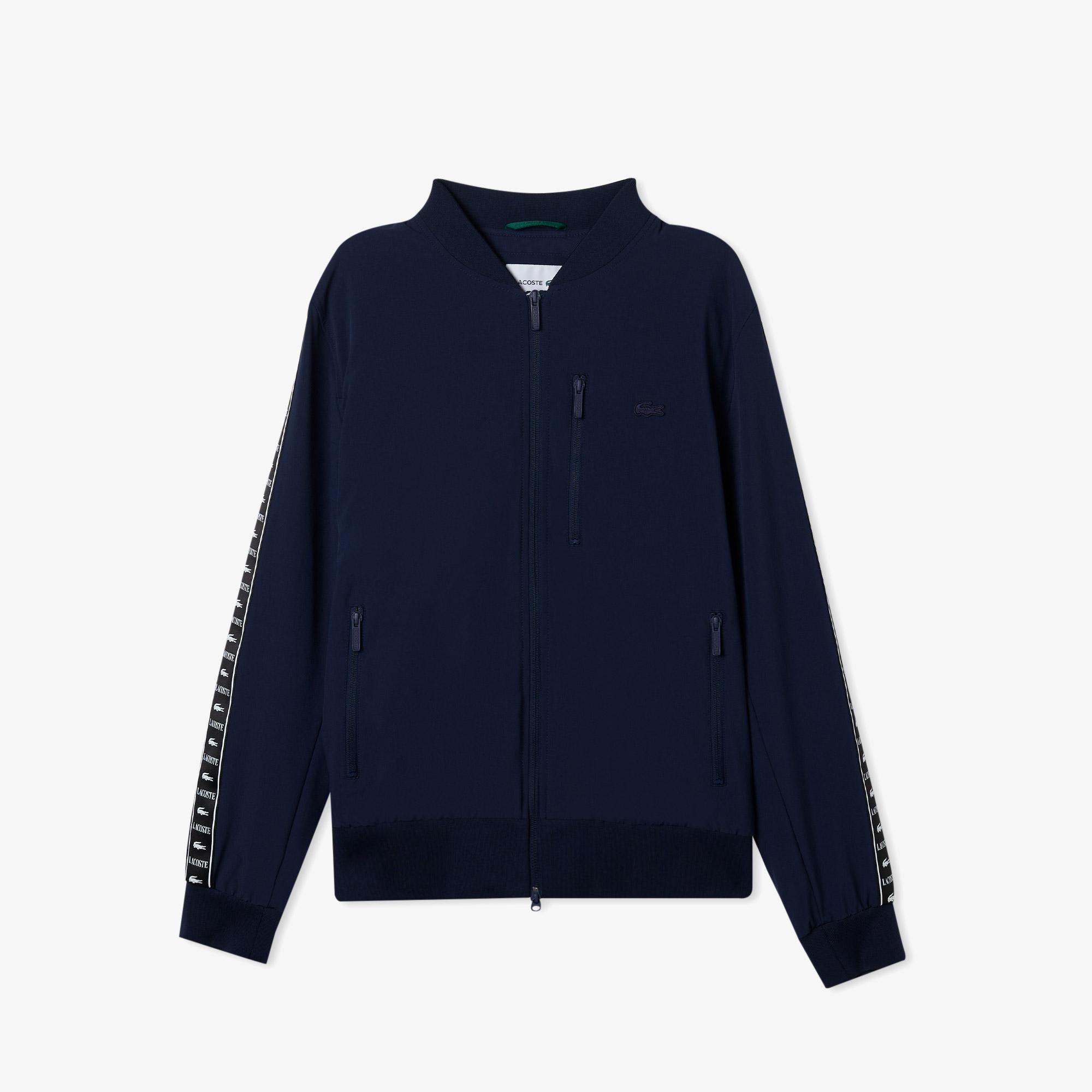 Erkek Baskılı Lacivert Bomber Ceket