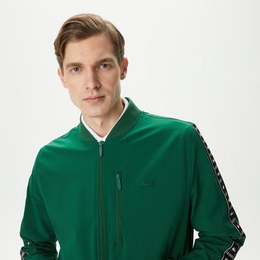  Erkek Baskılı Yeşil Bomber Ceket