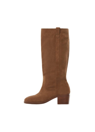  Mango Çocuk Topuklu Deri Bot Kahverengi