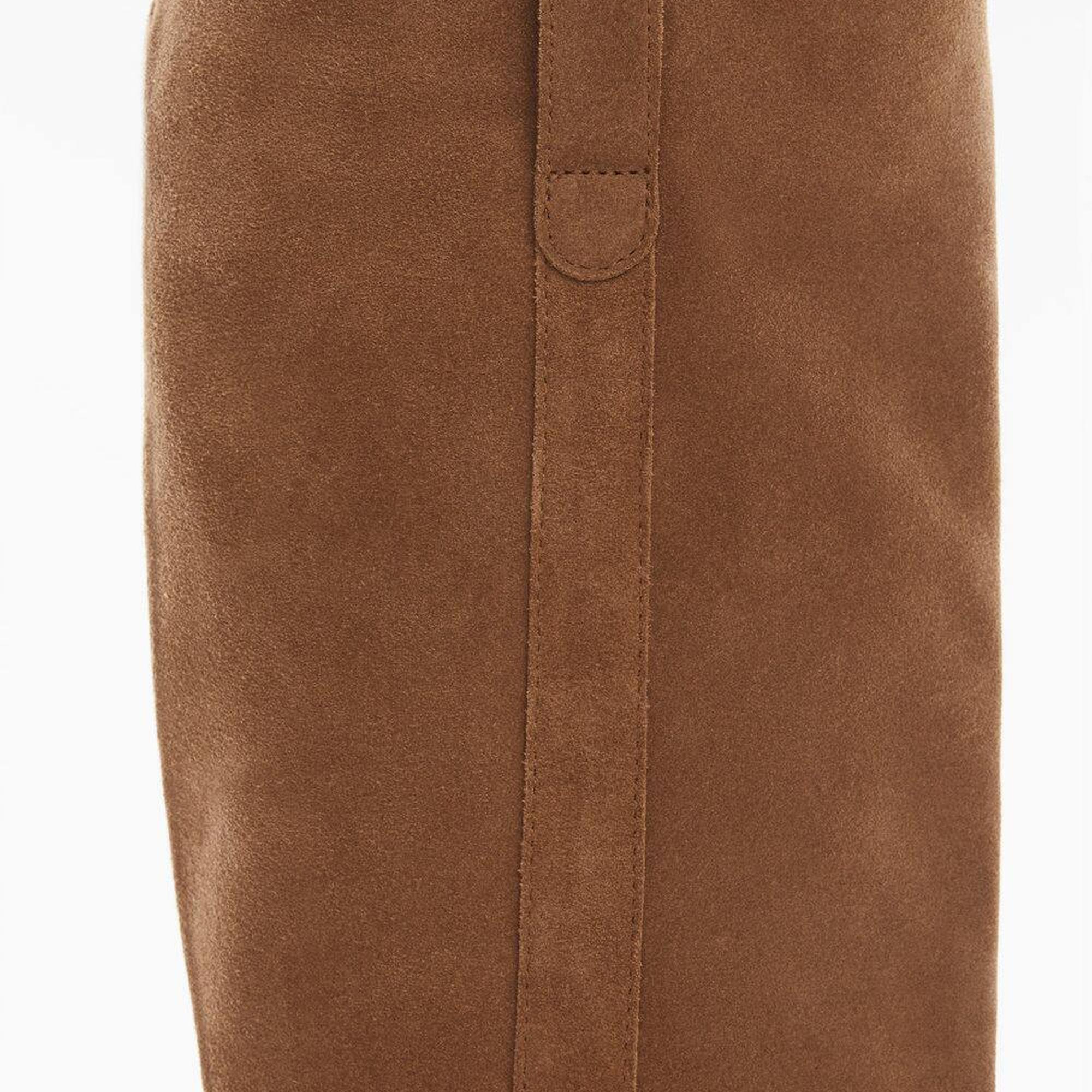 Mango Çocuk Topuklu Deri Bot Kahverengi