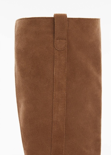  Mango Çocuk Topuklu Deri Bot Kahverengi