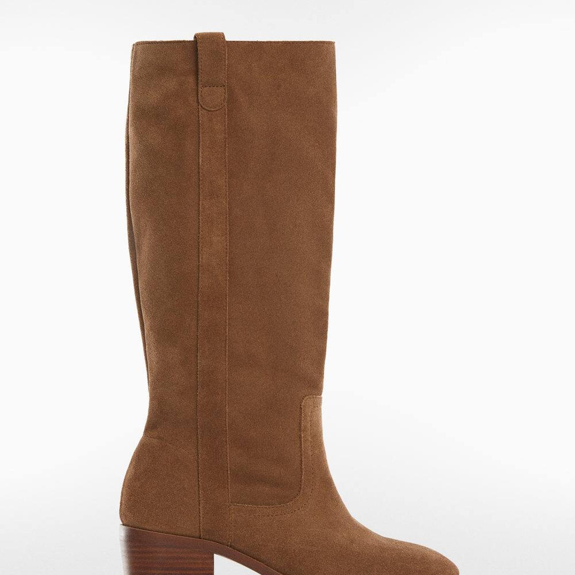 Mango Çocuk Topuklu Deri Bot Kahverengi