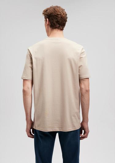  Mavi Bisiklet Yaka Kahverengi Basic Tişört Regular Fit / Normal Kesim 0610251-70319