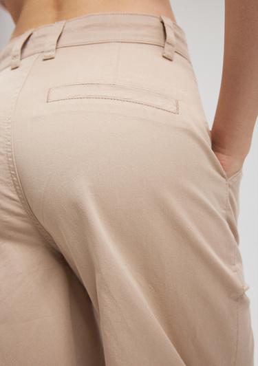  Mavi Geniş Paça Bej Pantolon 1010638-86596