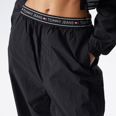  Tommy Jeans Baggy Taping Kadın Siyah Pantolon