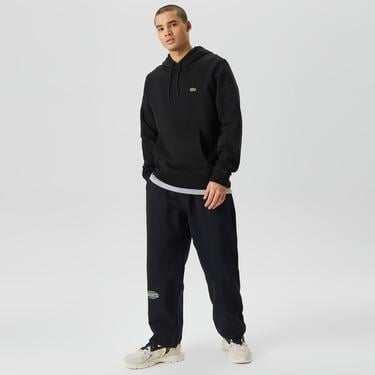  Lacoste Erkek Classic Fit Kapüşonlu Siyah Sweatshirt