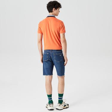  Lacoste Erkek Slim Fit Denim Koyu Mavi Bermuda Şort