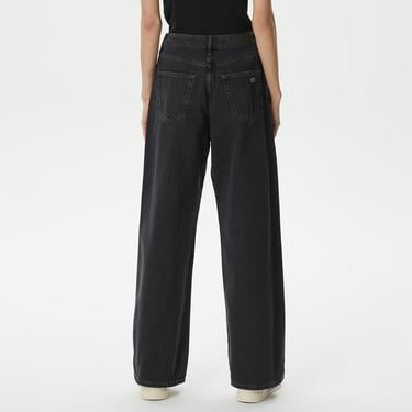  Kadın Loose Fit Siyah Jean Pantolon