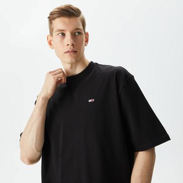  Tommy Jeans Solid Erkek Siyah T-Shirt