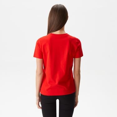  Tommy Hilfiger Reg Kadın Kırmızı T-Shirt