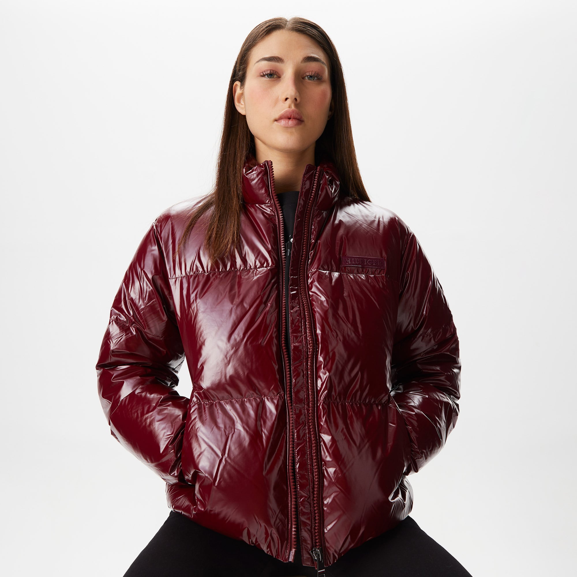  Tommy Hilfiger New York Glossffer Kadın Bordo Mont