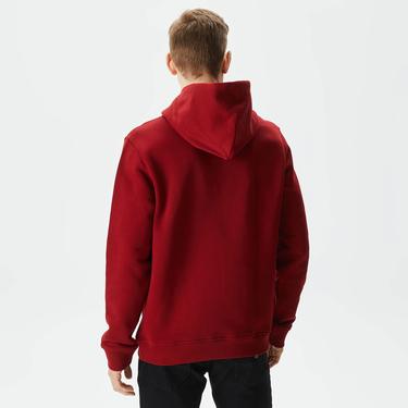  Tommy Jeans Reg Badge Hoodie Erkek Kırmızı Sweatshirt