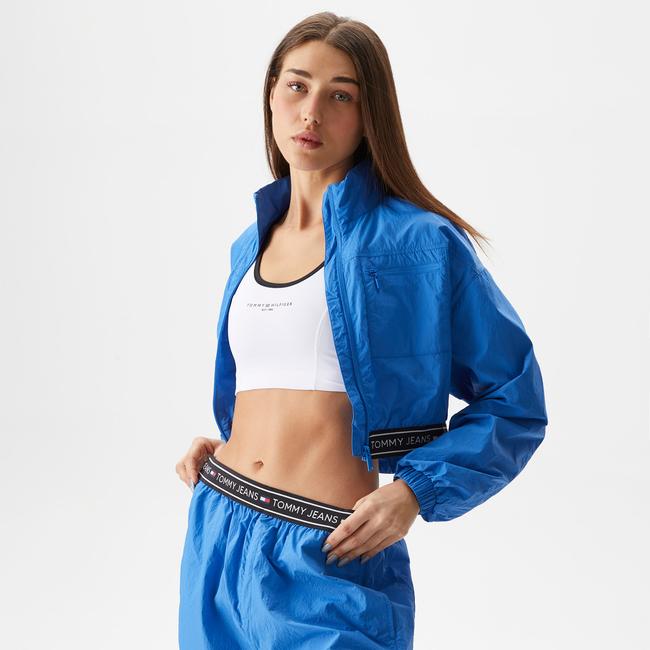  Tommy Jeans Taping Kadın Mavi Rüzgarlık