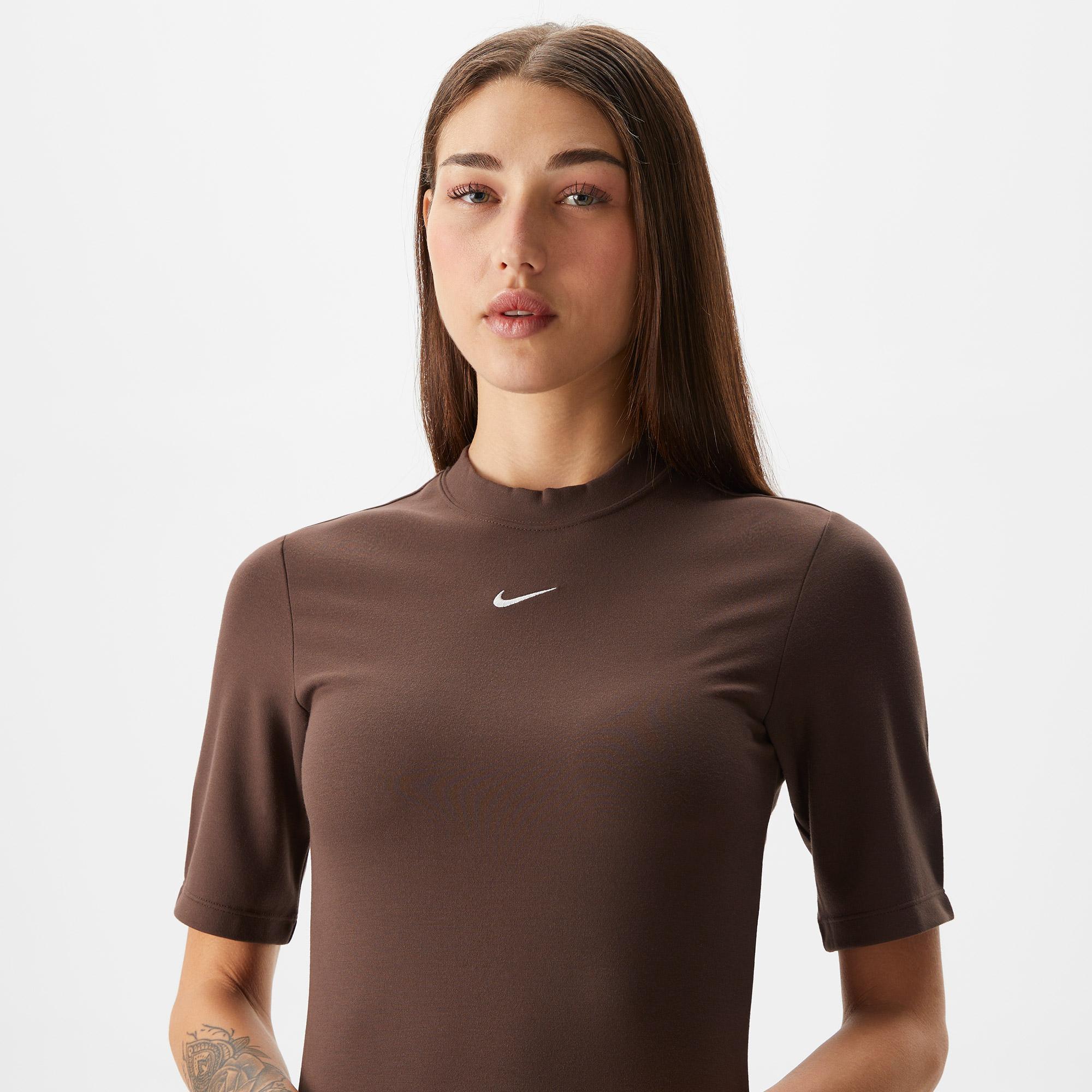 Nike Sportswear Essential Kadın Kahverengi Elbise