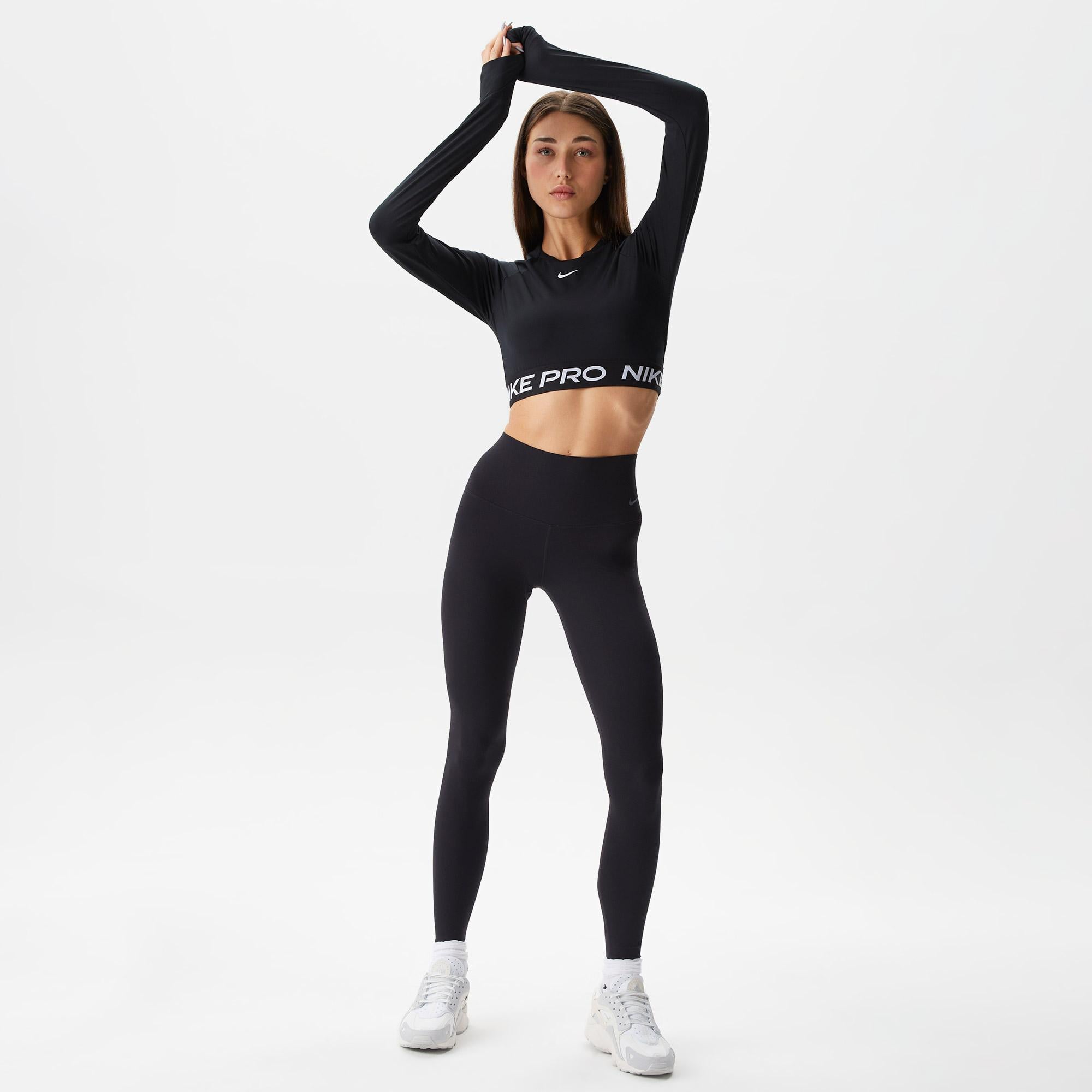 Nike Pro Dri-Fit 365 Kadın Siyah Crop T-Shirt