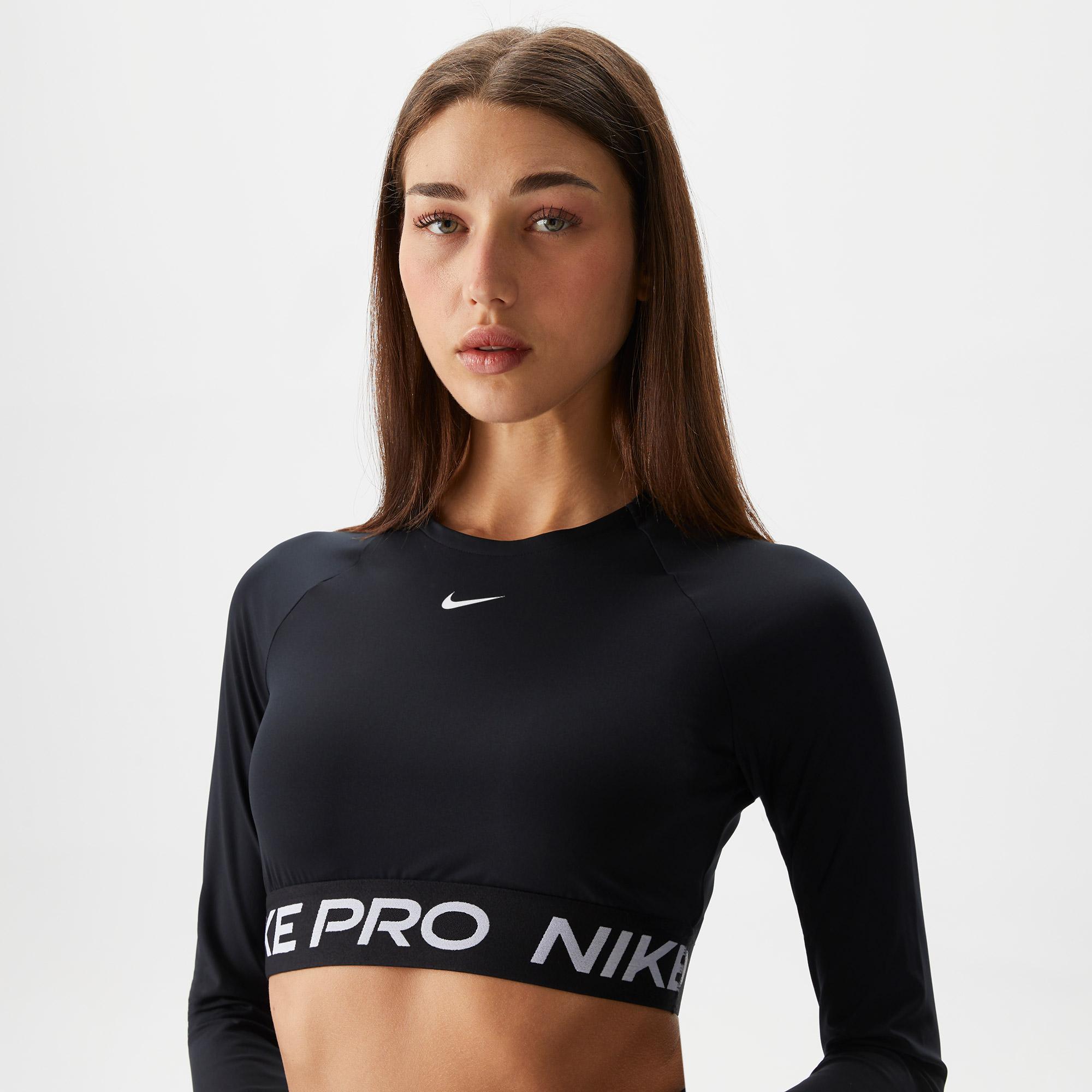 Nike Pro Dri-Fit 365 Kadın Siyah Crop T-Shirt