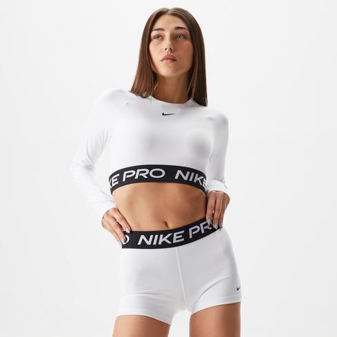  Nike Pro Dri-Fit 365 Kadın Beyaz Crop T-Shirt