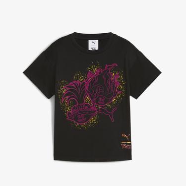  Puma X Trolls Graphic Çocuk Siyah T-Shirt