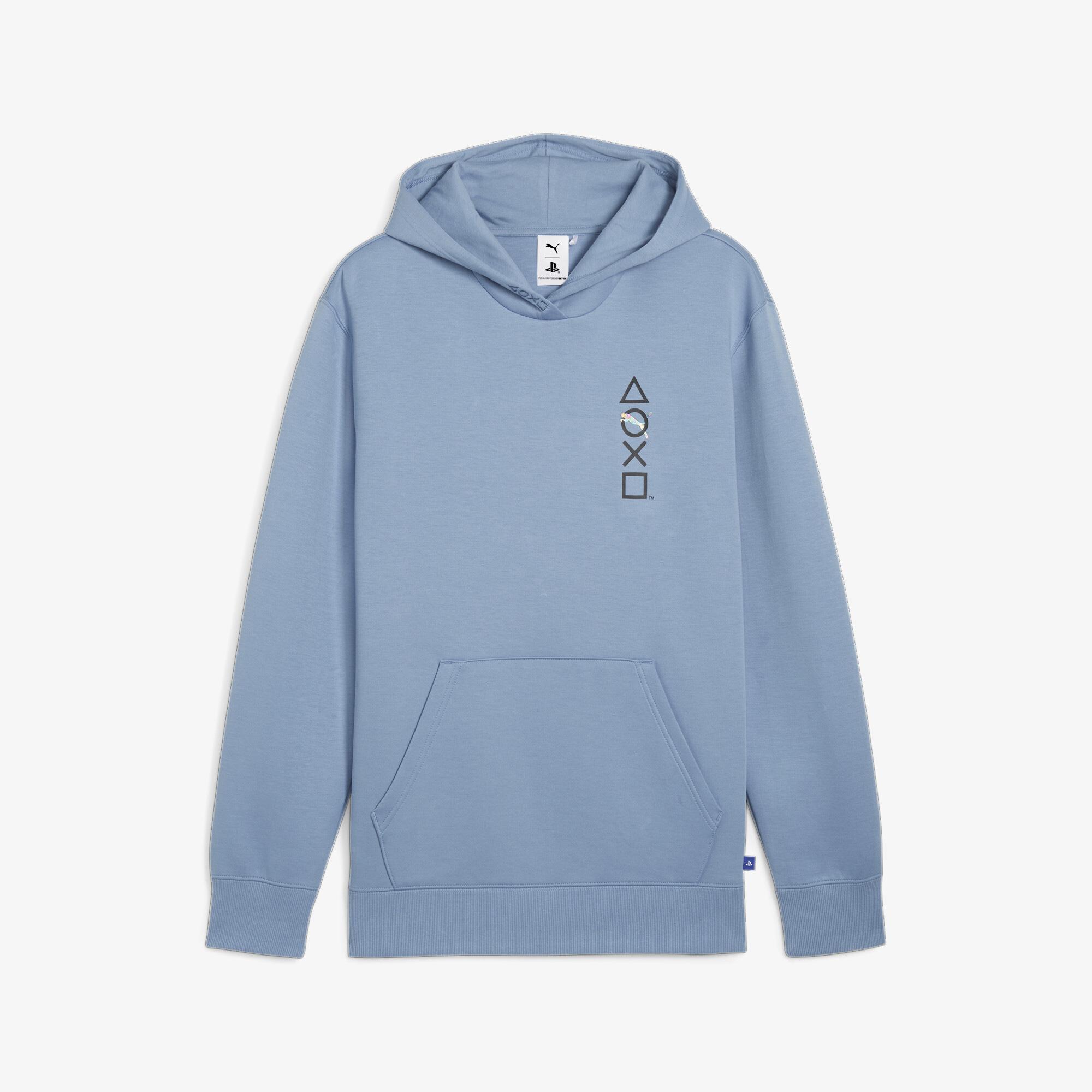Puma X Playstation Erkek Mavi Hoodie