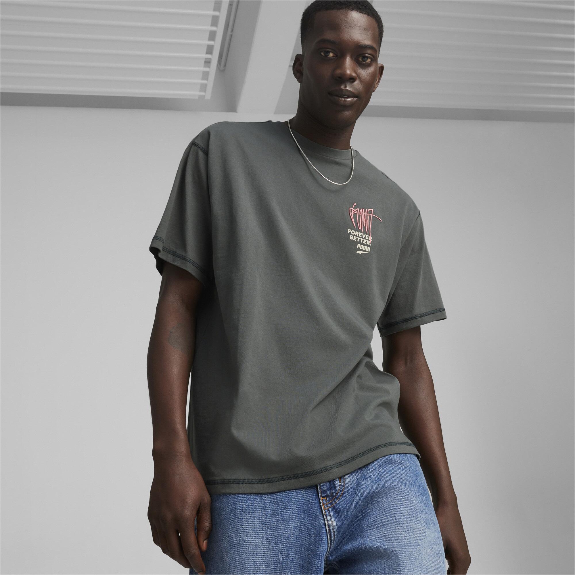 Puma RE:Collection Erkek Gri T-Shirt