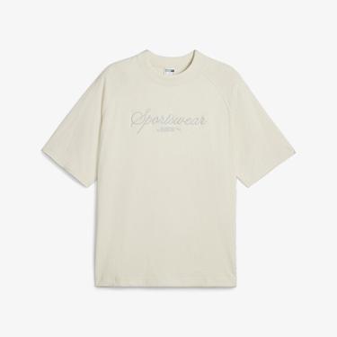  Puma Classics+ Erkek Krem T-Shirt
