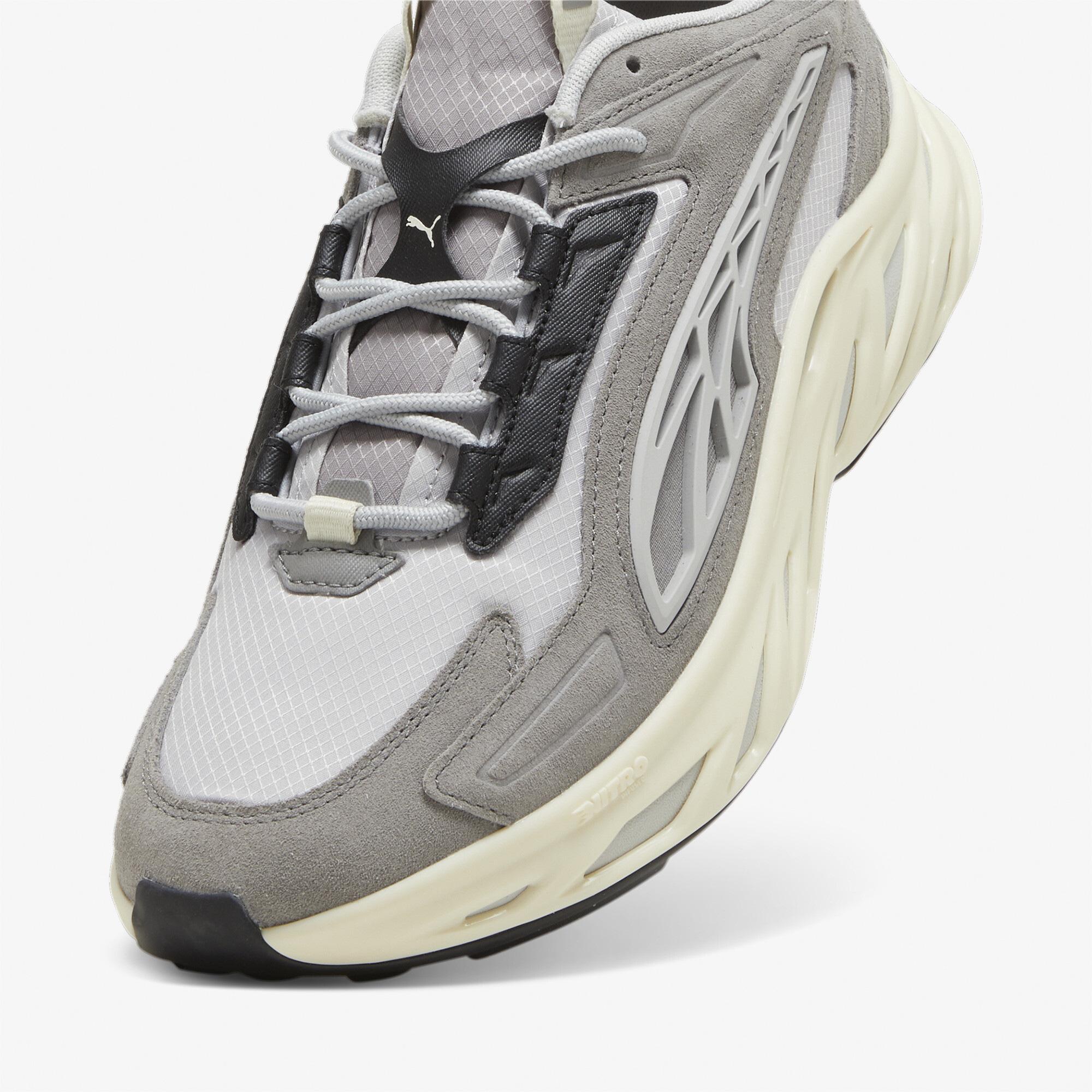 Puma Exotek Nitro Earthy Unisex Gri Spor Ayakkabı