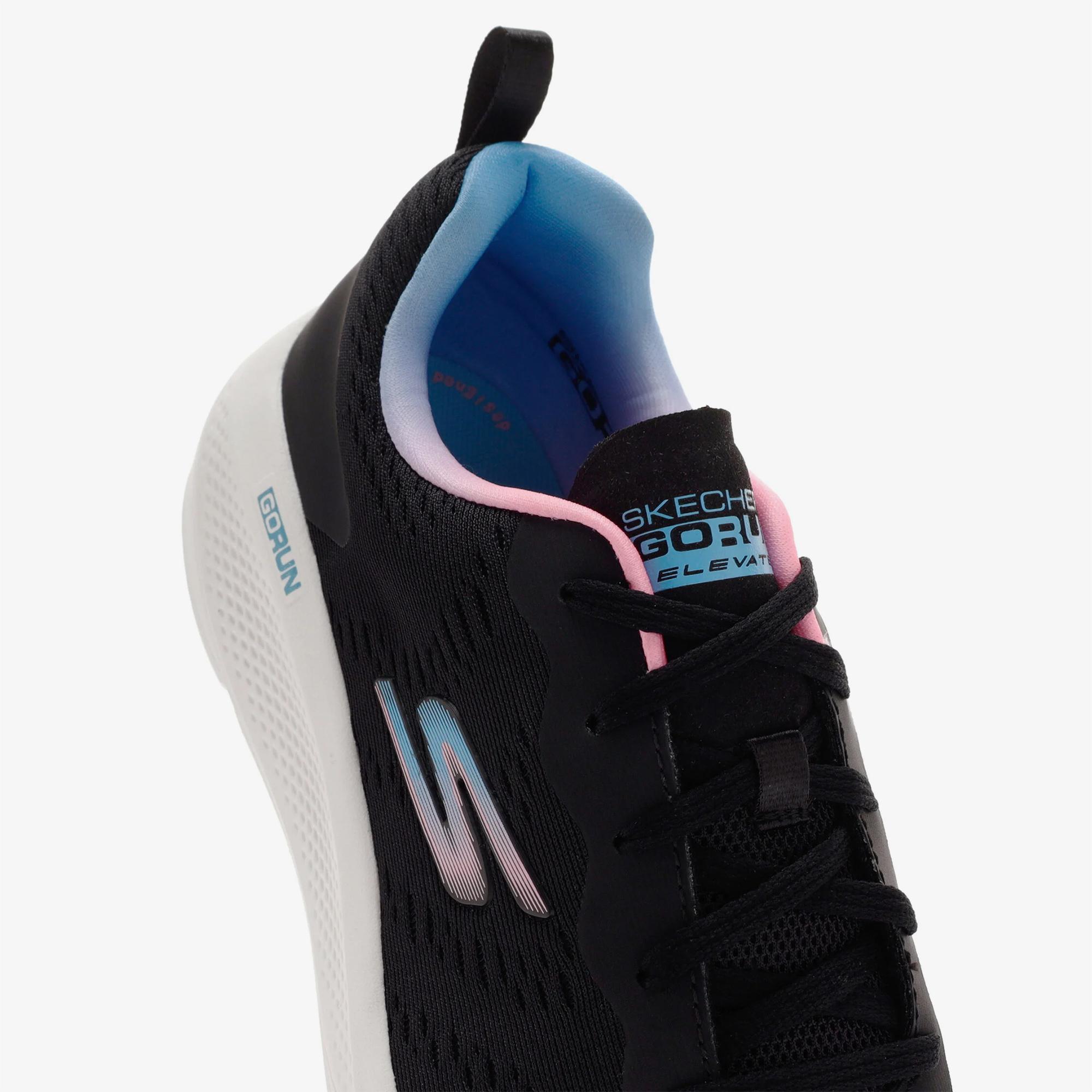 Skechers Go Run Elevate Double Time Kadın Siyah Koşu Ayakkabısı