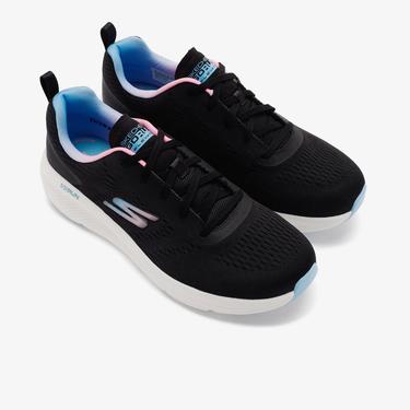  Skechers Go Run Elevate Double Time Kadın Siyah Koşu Ayakkabısı