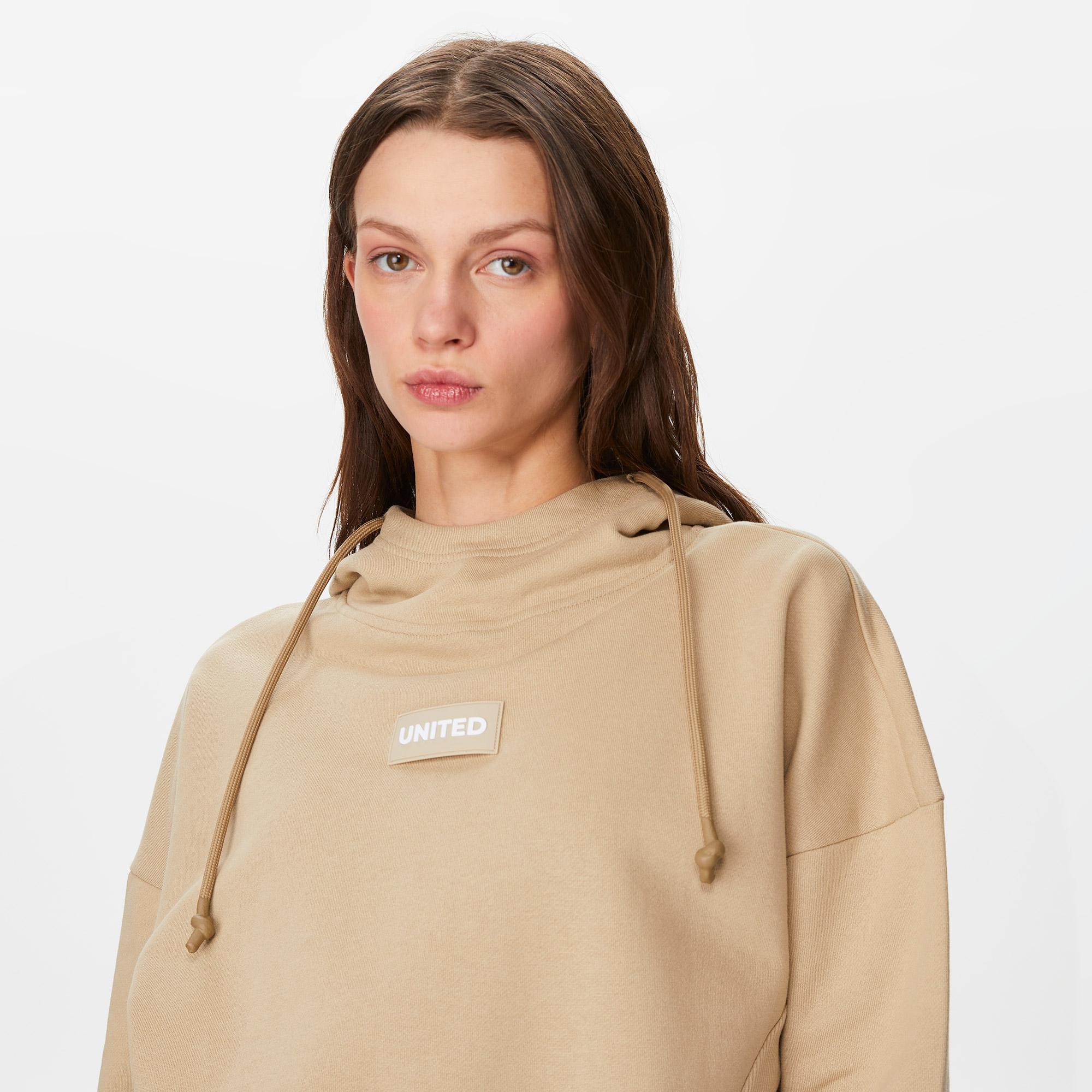 UNITED4 Kadın Krem Sweatshirt