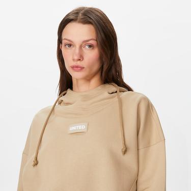  UNITED4  Classic Kadın Krem Hoodie