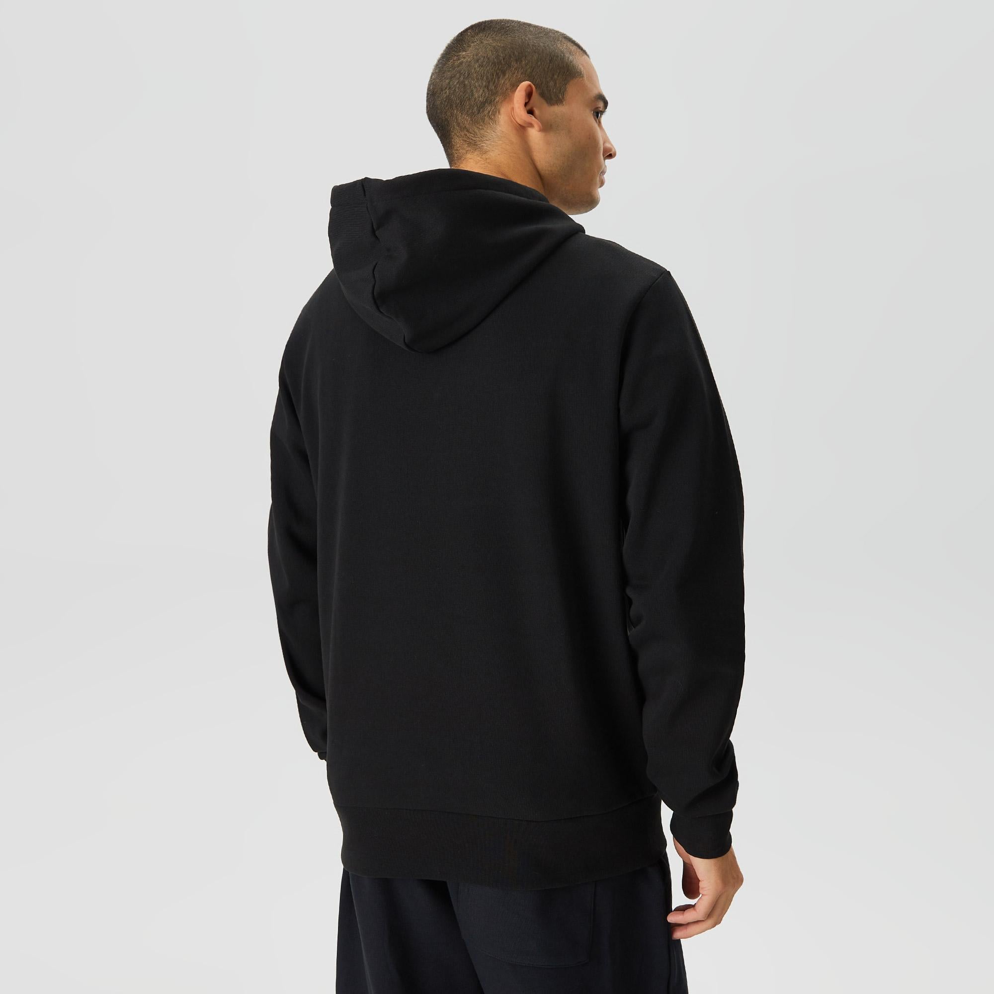 Lacoste Classic Fit Kapüşonlu Erkek Siyah Sweatshirt