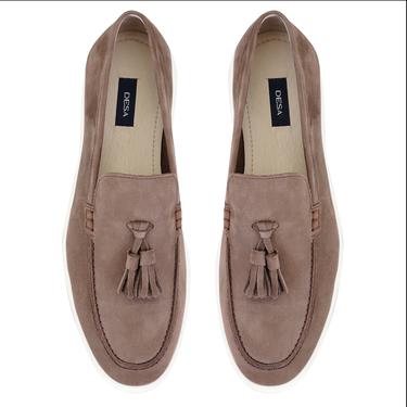  Miles Kahve Erkek Nubuk Deri Loafer