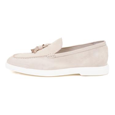  Miles Bej Erkek Nubuk Deri Loafer
