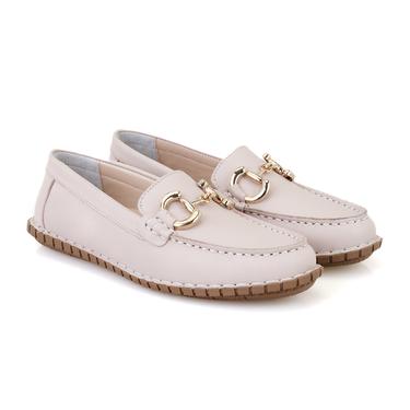  Kadın Pudra DesaComfort Deri Loafer