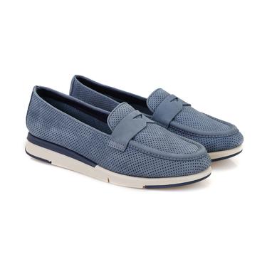  Kadın Mavi DesaComfort Deri Loafer