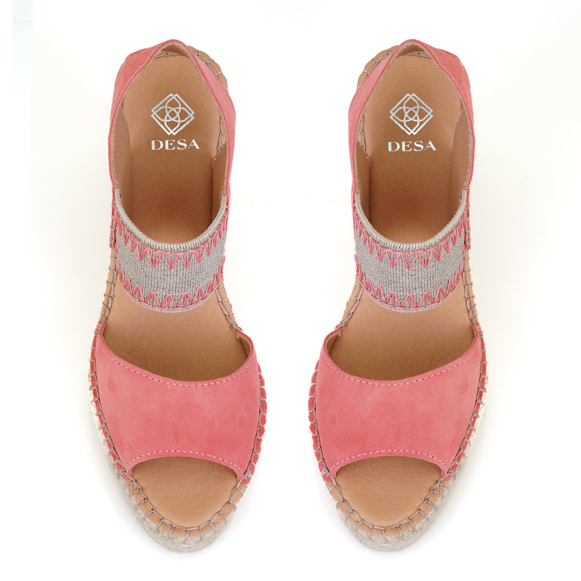 Kadın Pembe Dolgu Topuklu Espadril Sandalet