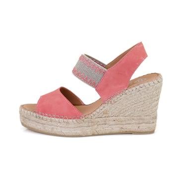  Kadın Pembe Dolgu Topuklu Espadril Sandalet