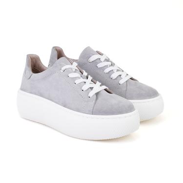  Kadın Gri Deri Günlük Ayakkabı